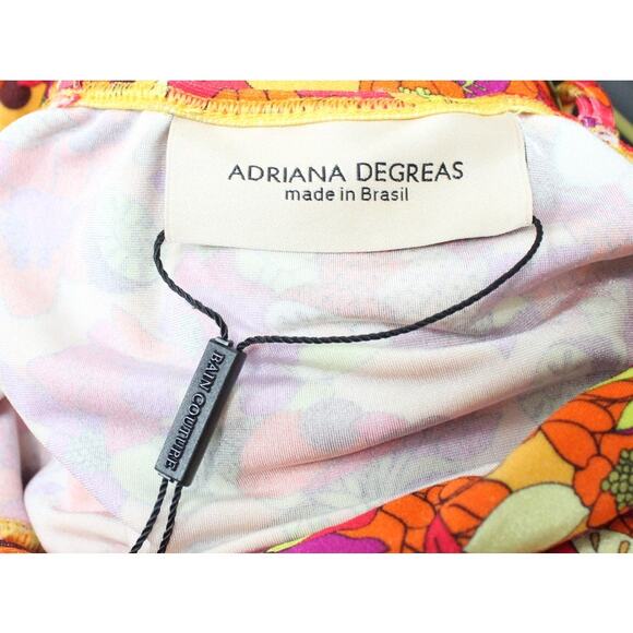 Adriana Degreas Neon Fruits Front Tie Bodycon Dress Size Small - Picture 6 of 7